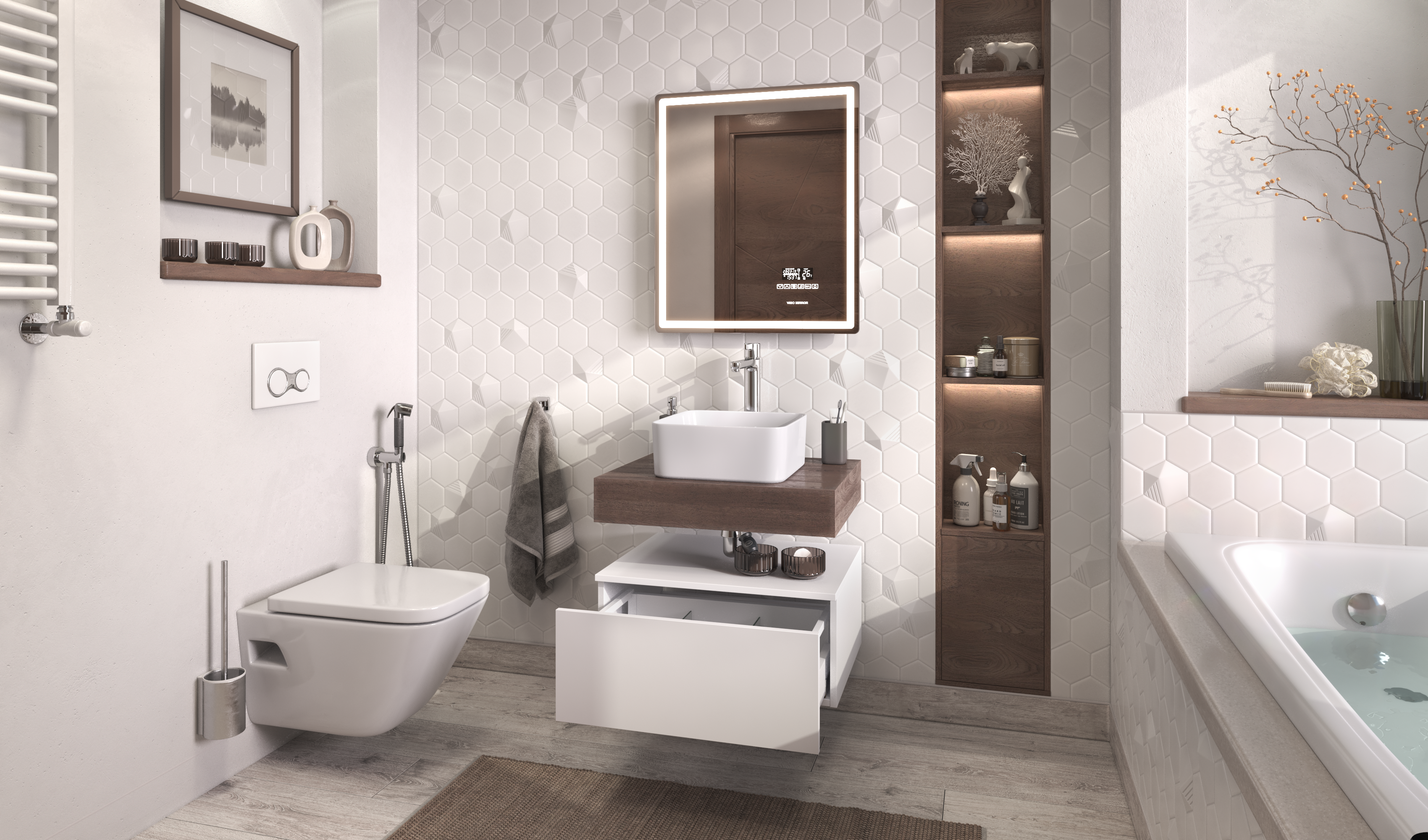 Столешница VELVEX Unit 60, дуб карпентер