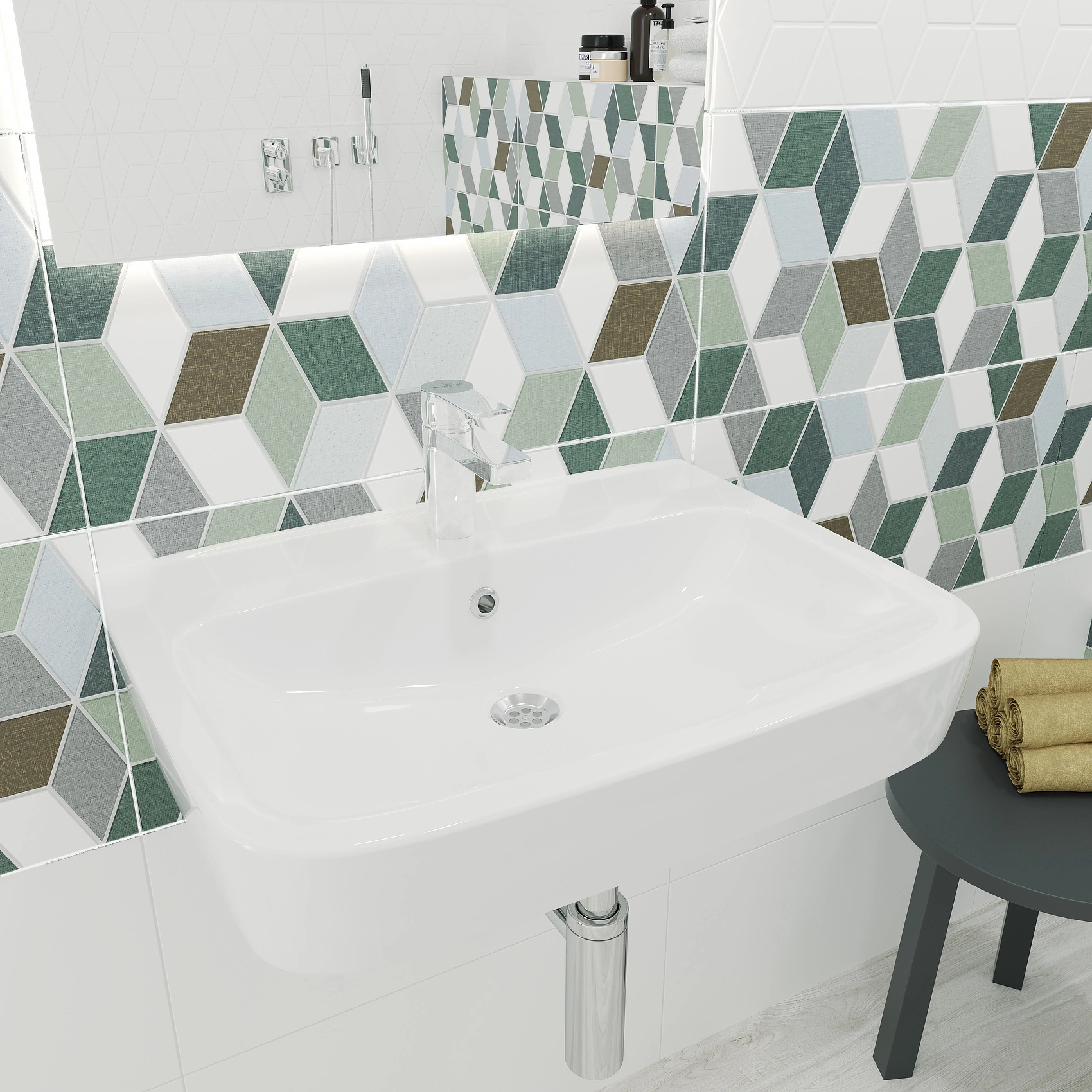 Раковина КЕРАМИН СКВЭА 45 белый глянец CDB00024893 (4810531138150)