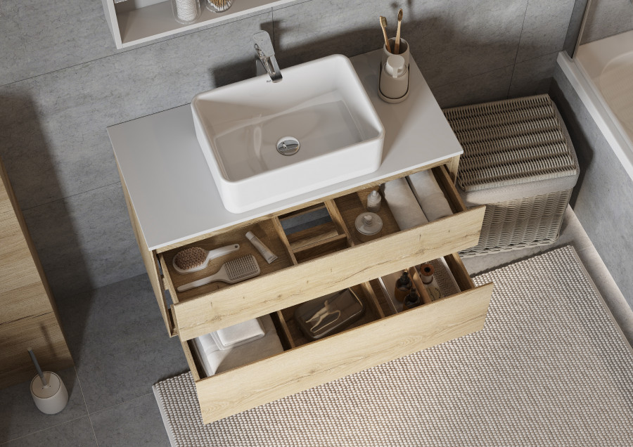 MILA раковина накладная прямоуг 350х500, ROCA