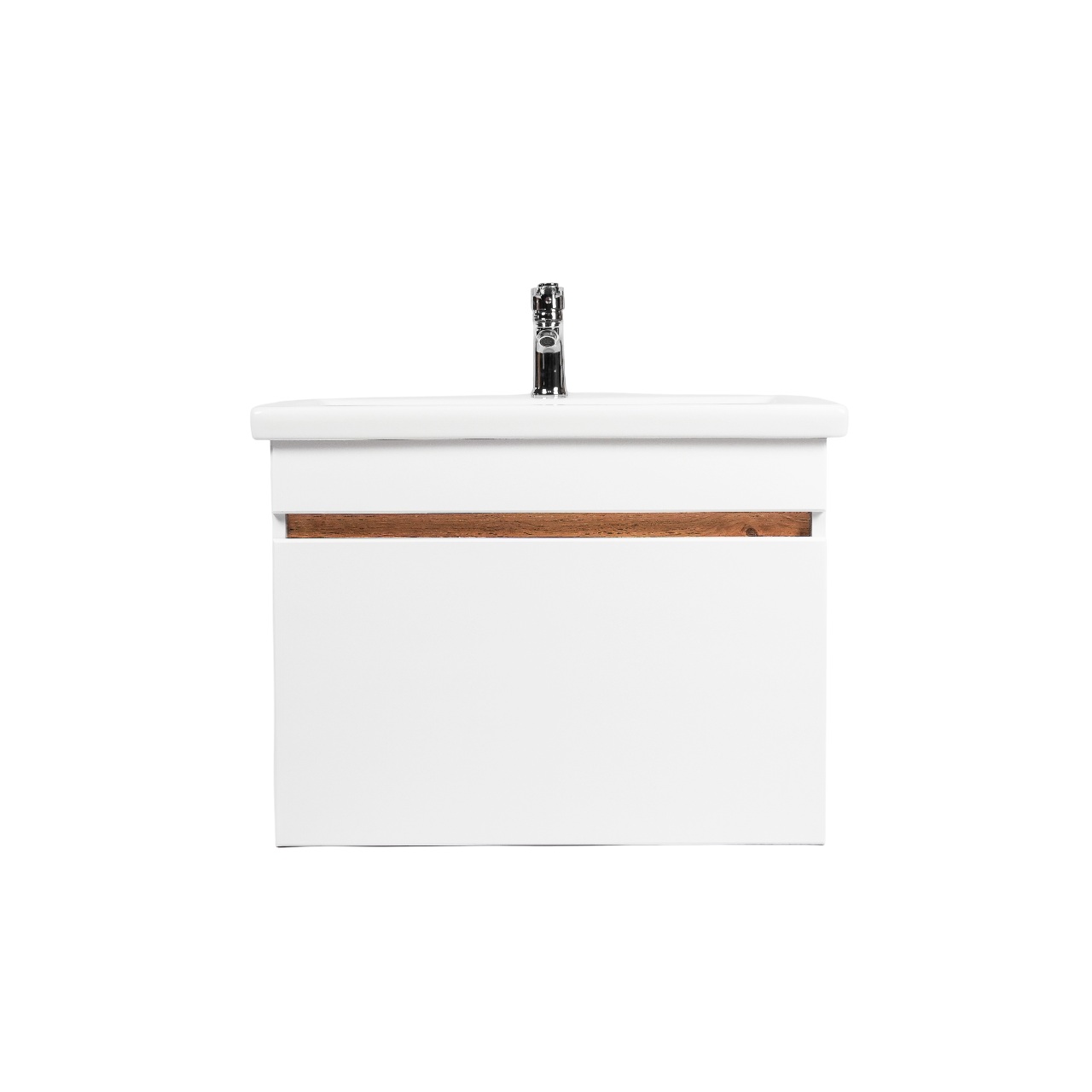 Тумба под раковину VIANT МАЛЬТА 80 подвесная белый/дуб вотан (VMAL80CO-T1YP)