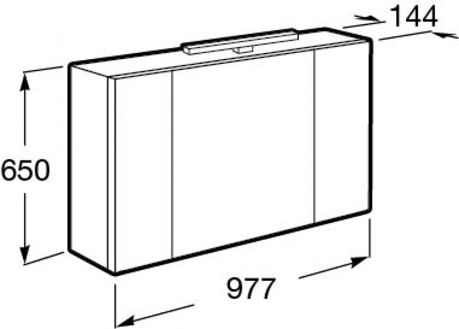 ETNA Зеркальный шкаф 100, белый глянец, ROCA