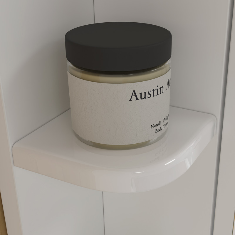 Шкаф зеркальный Onda 70, подвесной, белый, VOLNA