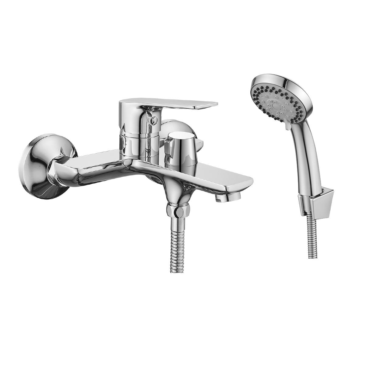 RS27 Смеситель для ванны, монолитный излив 187мм, р/ОД, хром, ROS, RS27-30