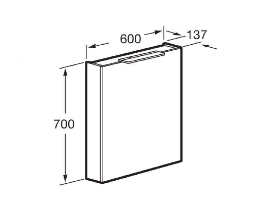 OLETA Зеркальный шкаф 60, левый, капучино