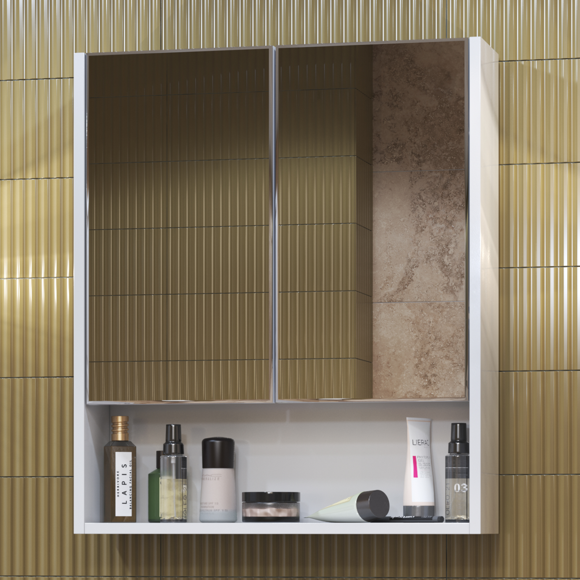 Зеркальный шкаф VIGO Urban 60 подвесной белый (zsh.URB.60)