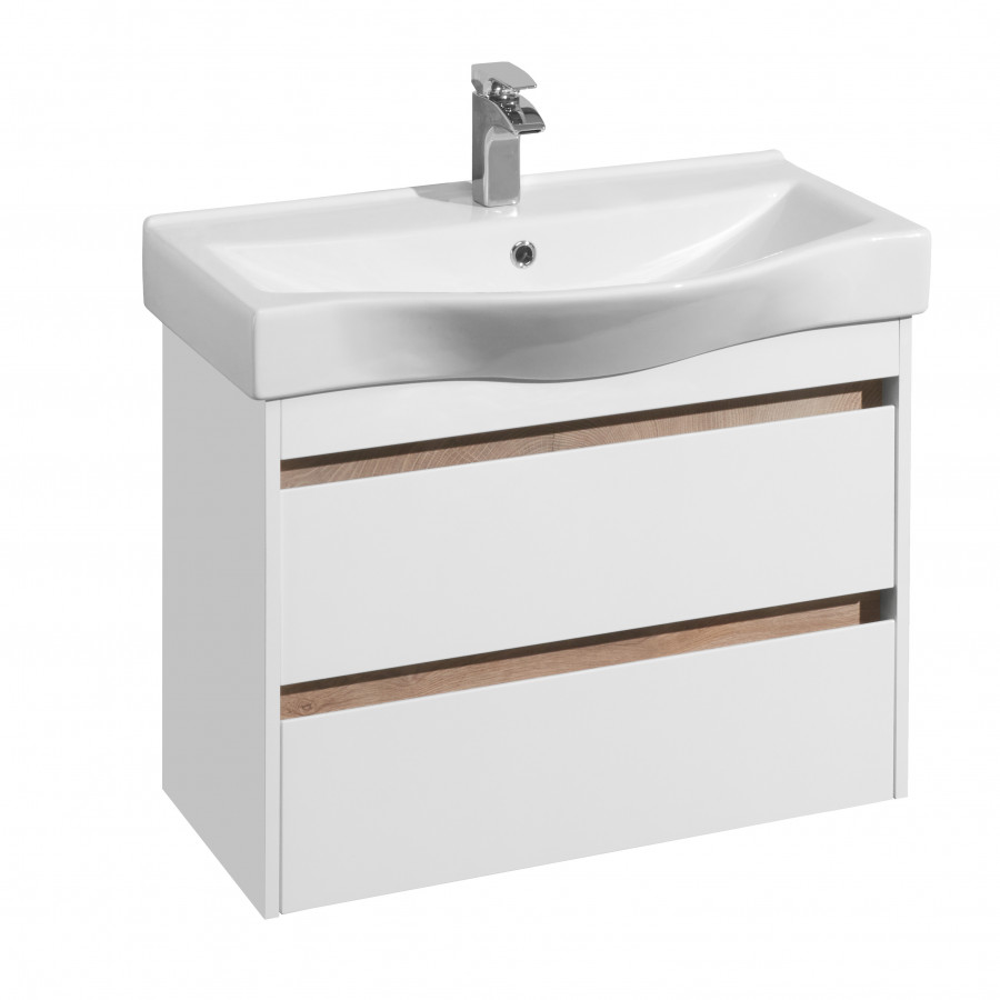 Тумба НОРТОН 80, белая (под раковину БЕВЕРЛИ 80)