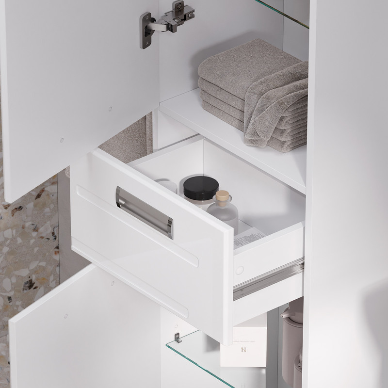 Пенал Джоли/Joli 40, напольный, белый, VOLNA