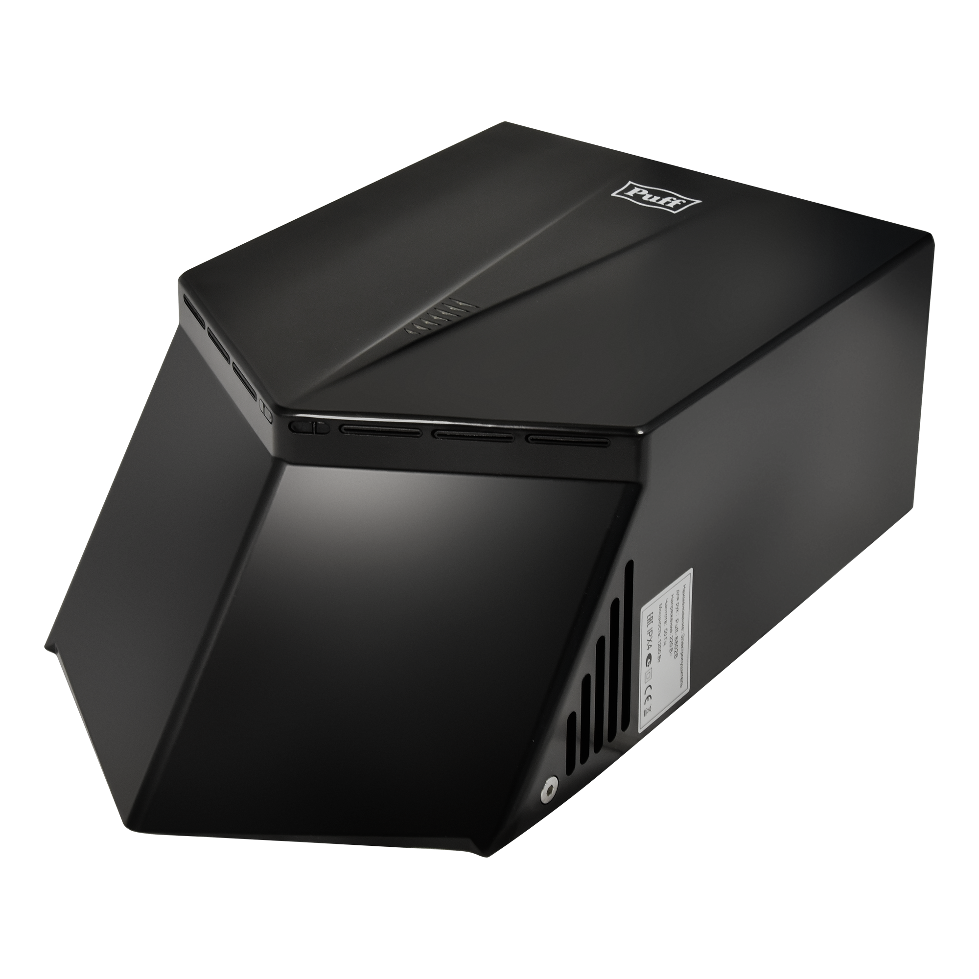Электросушитель для рук PUFF-8802Bl высокоскоростной, черный 1,2 кВт (1401.412)