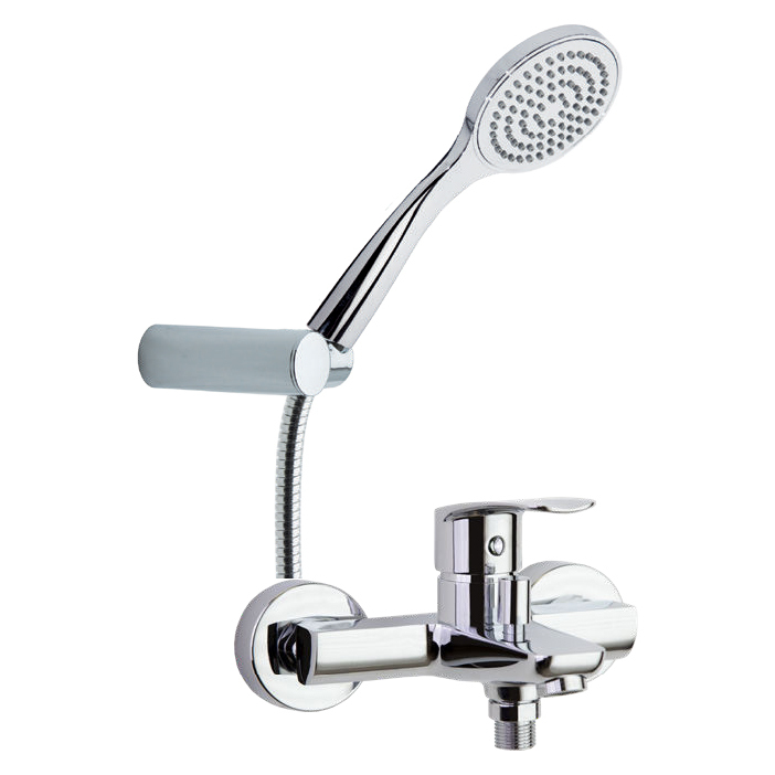 Смеситель для ванны наружнего монтажа однорычажный с душевым комплектом NEW FLY 570502T1