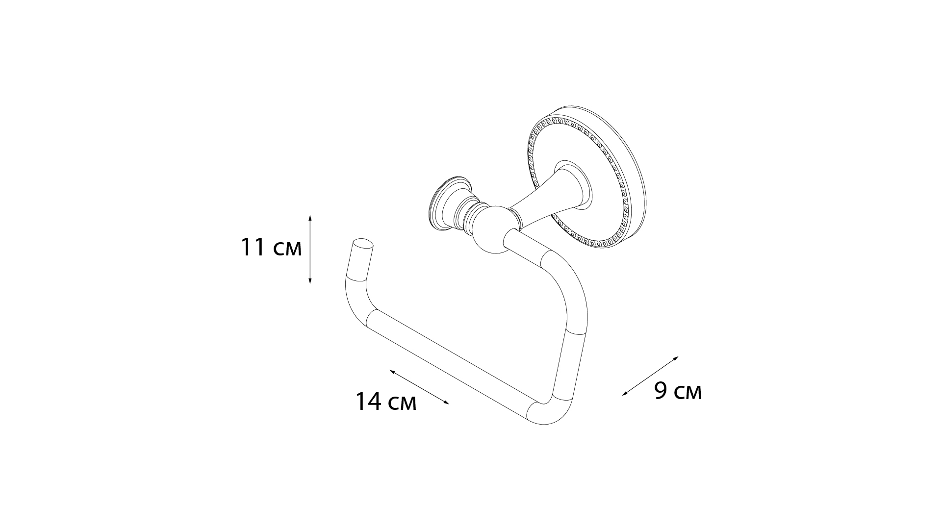 Бумагодержатель без крышки FIXSEN Adele (FX-55010B)
