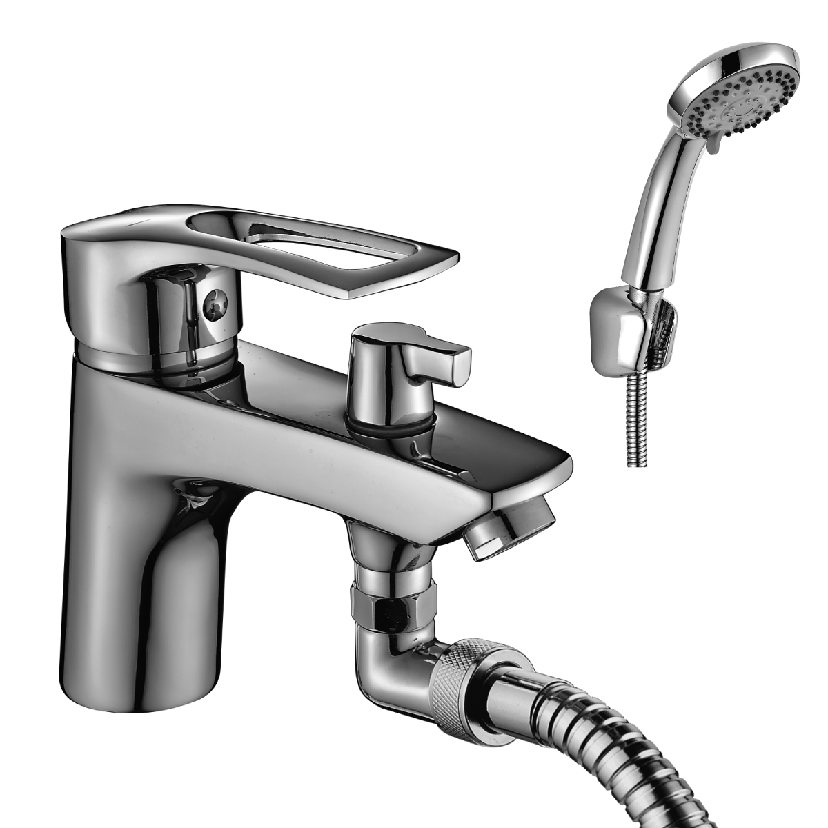 T40 Смеситель для ванны, на борт  с изливом 183мм(к/40), р/ОД, хром, ROS, T40-38