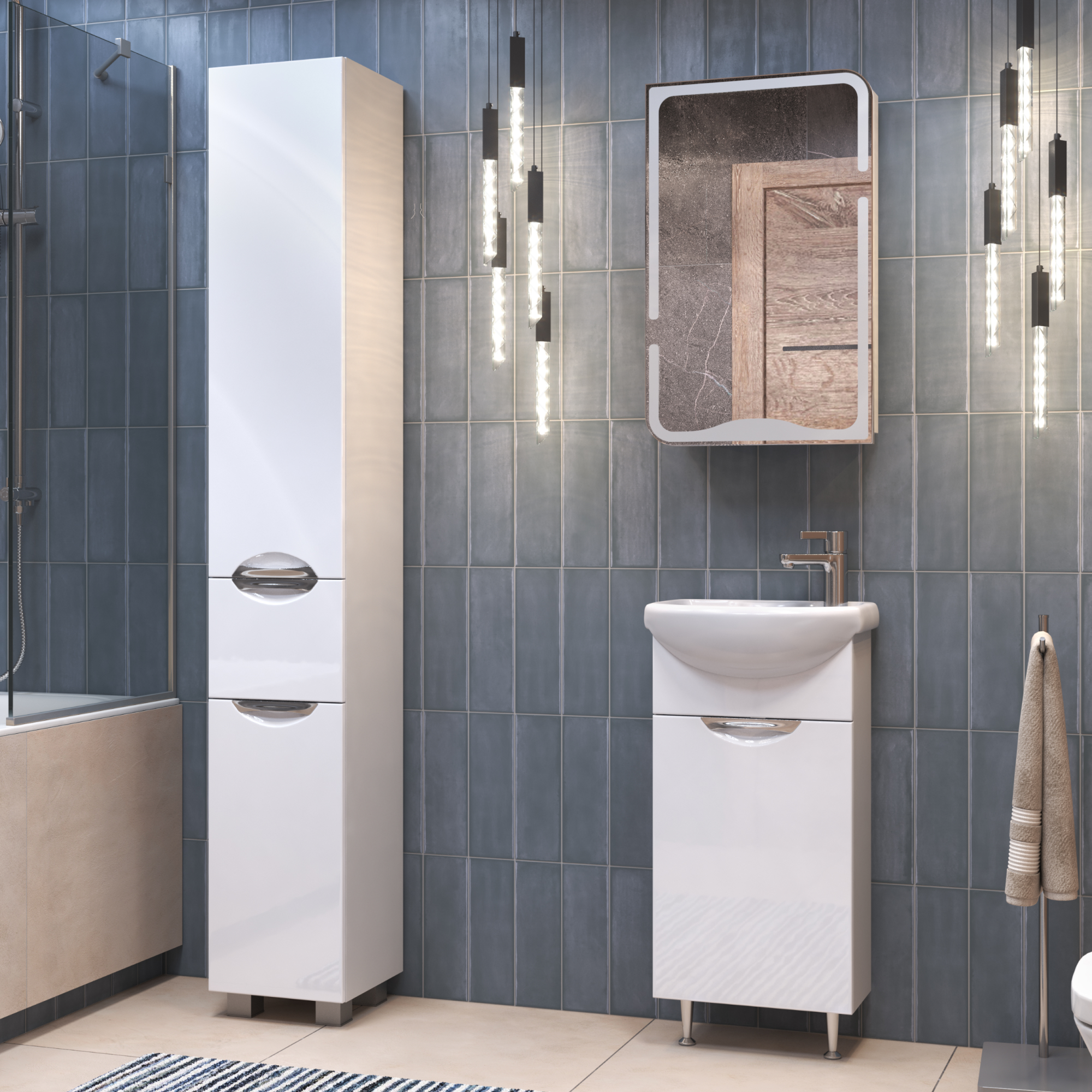 Зеркальный шкаф VIGO Callao 45 подвесной белый (zsh.CAL.45)