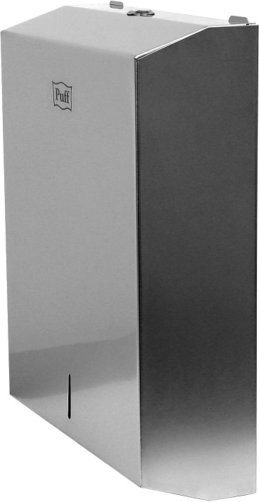 Диспенсер бумажных полотенец puff-5615, хром мат., антивандальный с ключом