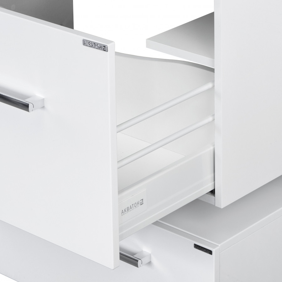 Тумба МАДРИД 120 М, белая (под раковину АЙРИС М 120, АЙРИС 120, ПРЕМЬЕР М 120, ПРЕМЬЕР 120)