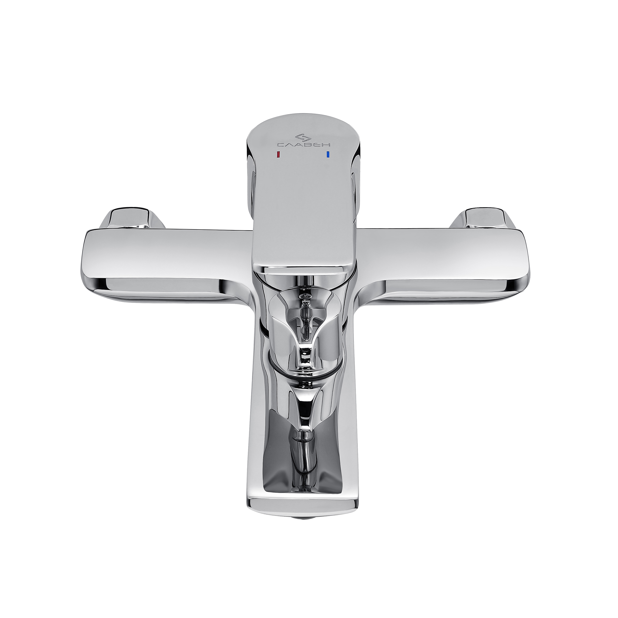 Смеситель для ванны СЛАВЕН Коттедж СЛ-ОД-Н33 с коротким литым изливом, хром