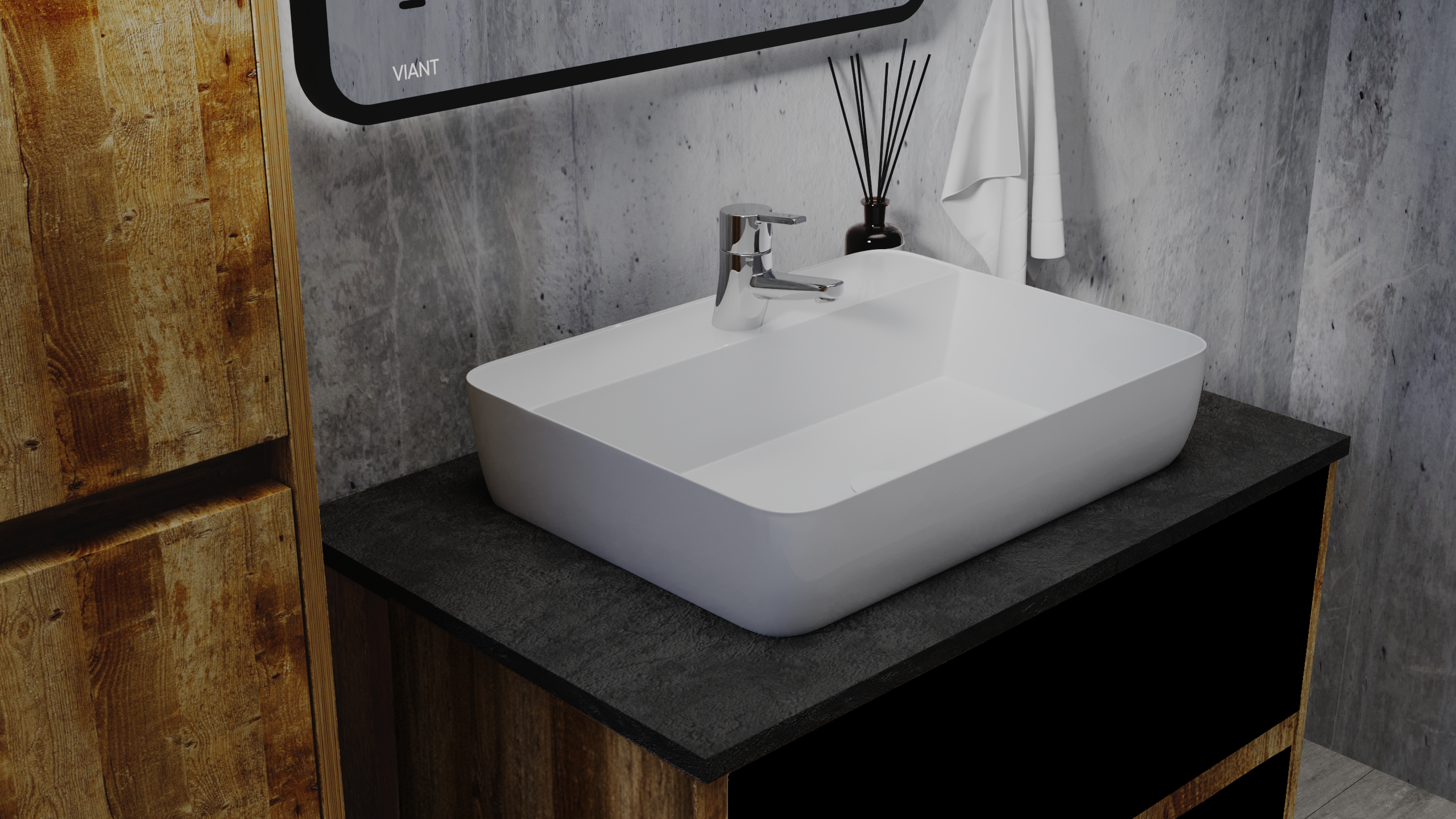 Столешница VIANT Neo бетон лофт 800х460 мм (VNEO80BETL-STMDF)