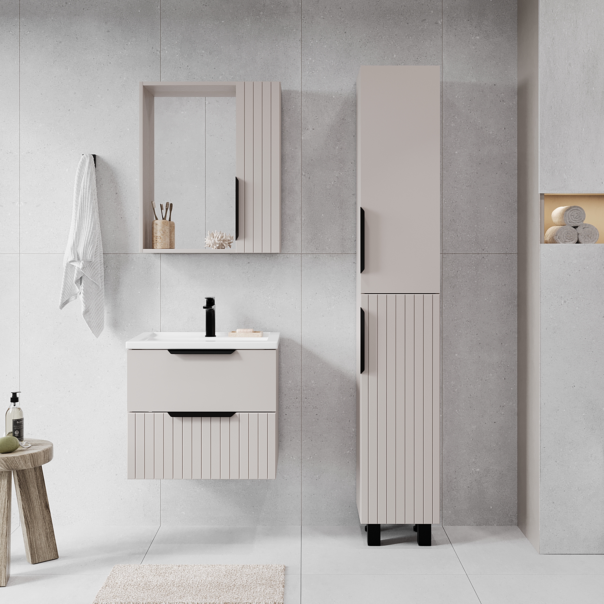 Шкаф-пенал VIANT СИЦИЛИЯ 30 капучино (VSIC300CAP-PEN)