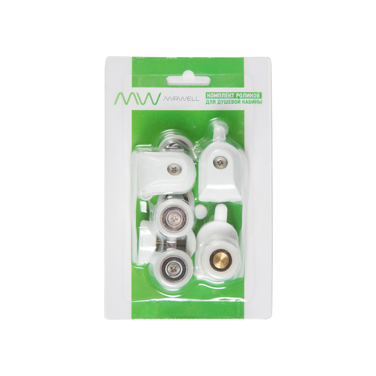 ERLIT Ролики 23 мм 5 серия комп на дверь белые, в блистере