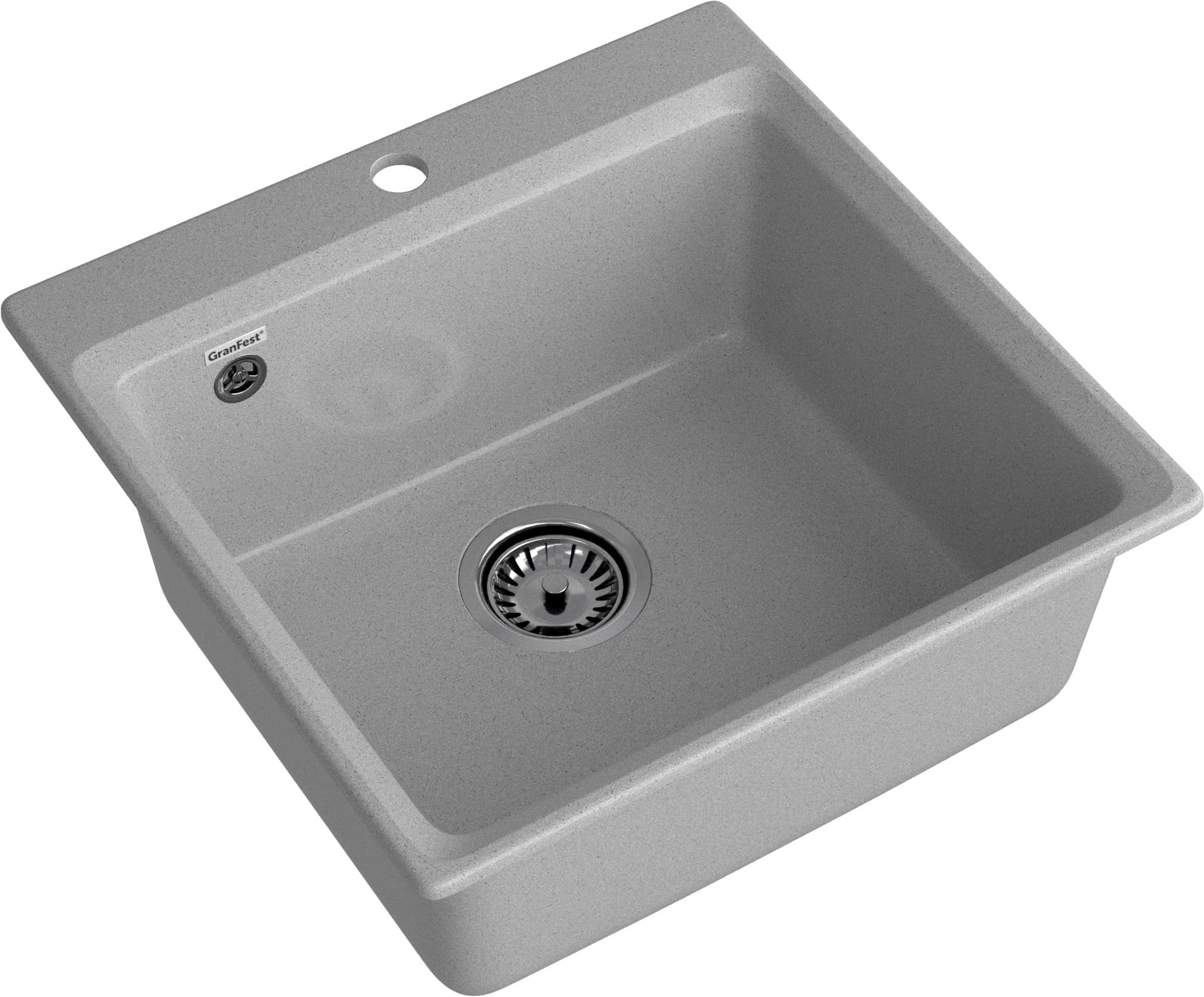 GRANFEST Мойка композит LEVEL, GF-LV-510, чаша 510*500, серый