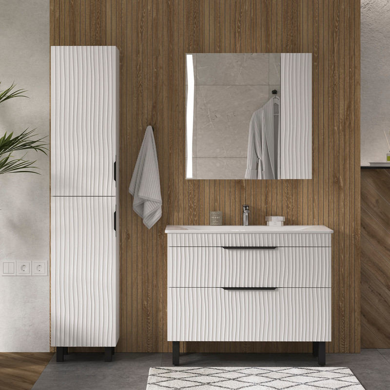 Пенал Лотти/Lotty 40, напольный, белый, VOLNA