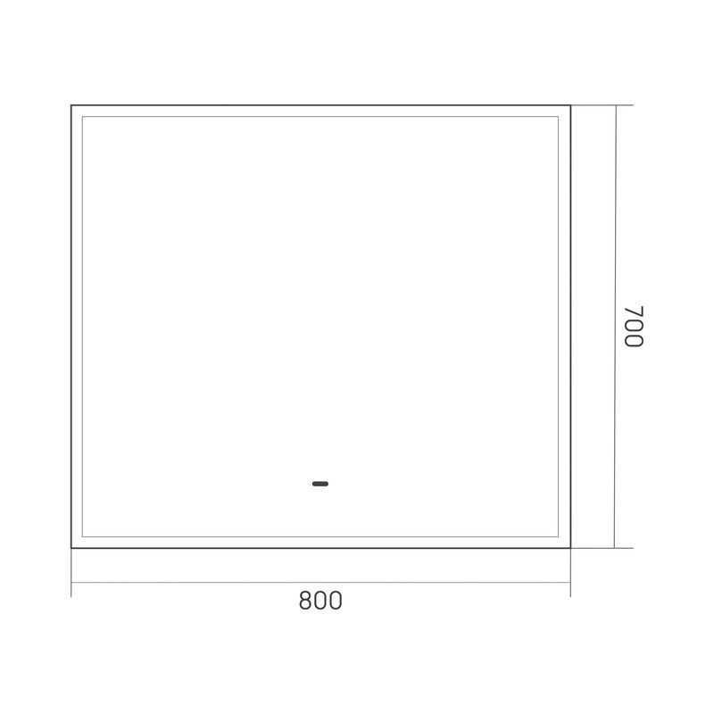 Зеркало EQUIL Mirage LED 80 серый муар