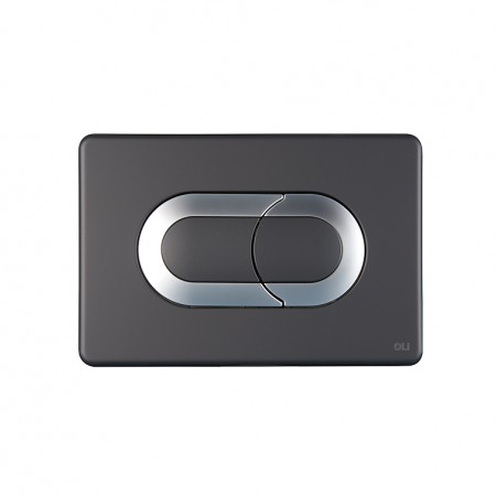 640097 Панель пневм. двойная SALINA, пластик, черный, хром глянцевый, OLI