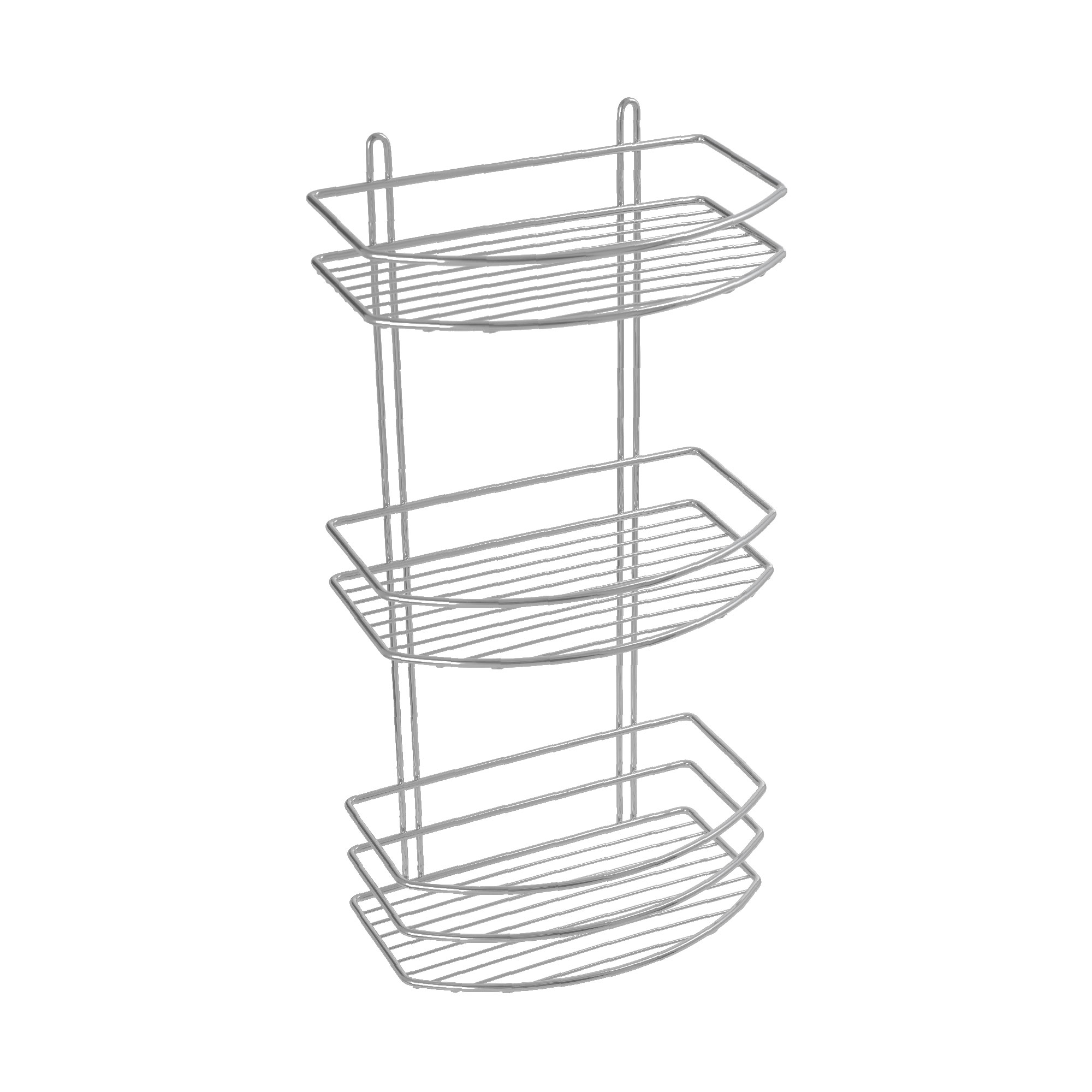 Полка овальная трехэтажная серый Fixsen FX-720-3