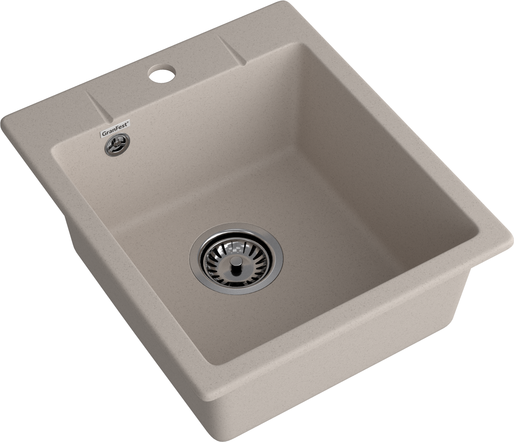GRANFEST Мойка URBAN 242  1-чаша 420*490мм песочный арт.GF-UR-