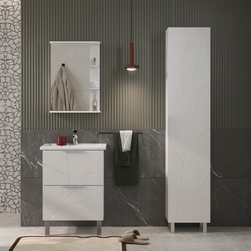 Пенал Твинг/Twing 40, напольный, белый, VOLNA