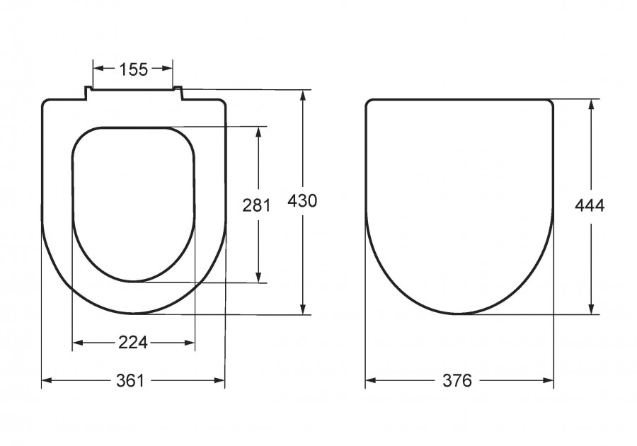 BALTIC  Сиденье дюропласт  антибактерицидное с металл. петлями. JIKA