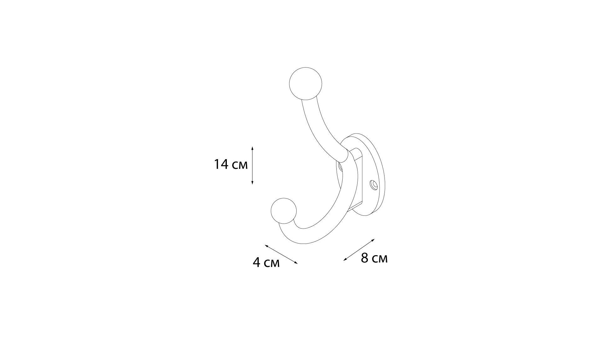 Крючок двойной FIXSEN HOTEL (FX-31005A)