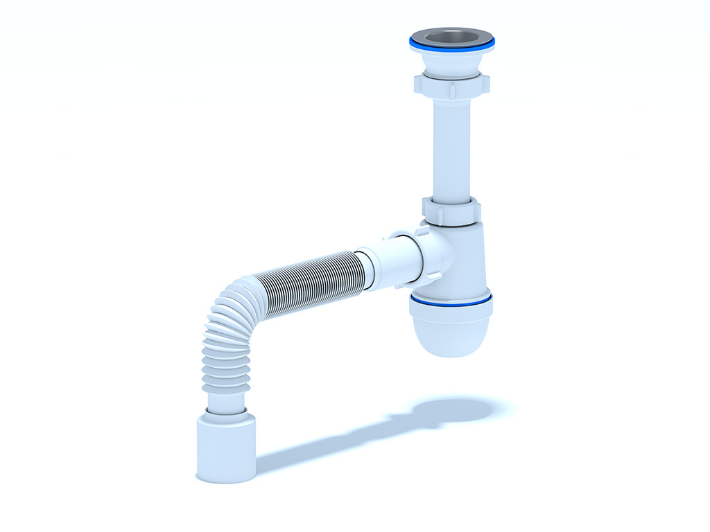Сифон для мойки АНИ Пласт C0110 1 1/2 дюйма 40 с гибкой трубой 40х50