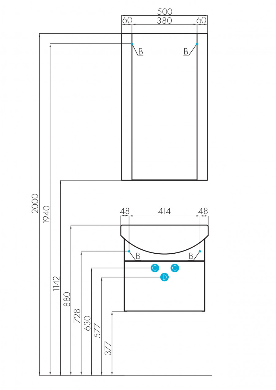 Зеркало АРИЯ 50