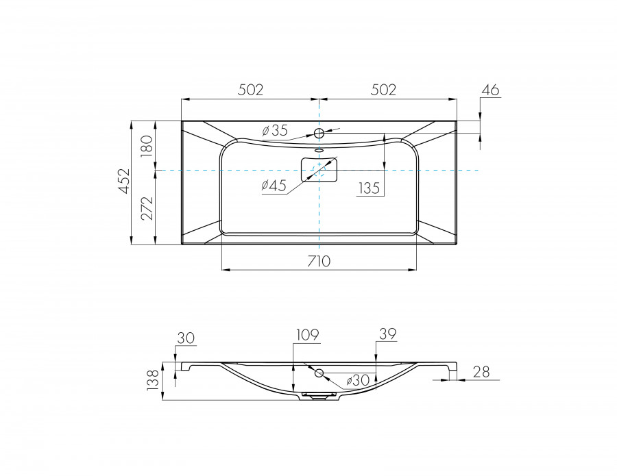 Раковина БРУК 100, белая