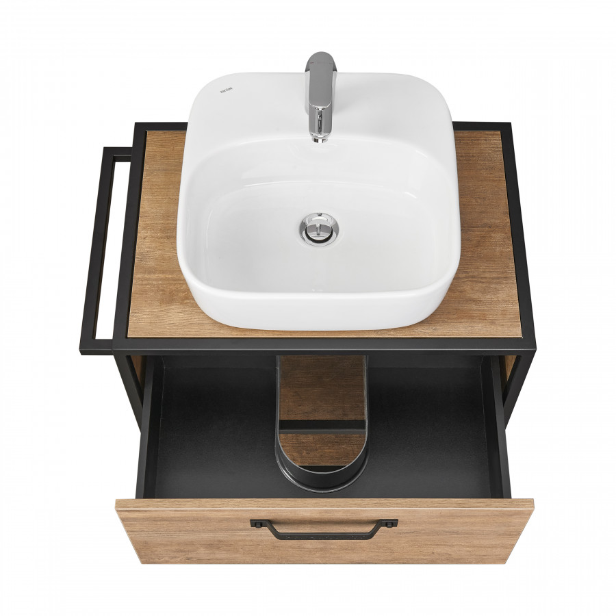 Тумба ЛОФТ ФАБРИК 65, дуб кантри (под раковину ФАБИА 65, ОДРИ Round 62, Одри Soft 42)