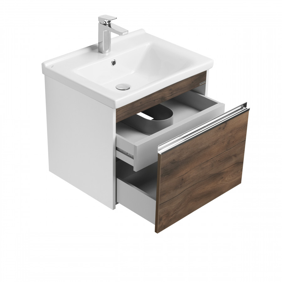 Тумба КАПРИ 60, подвесная, таксония темная (под раковину МИРАНДА 60)