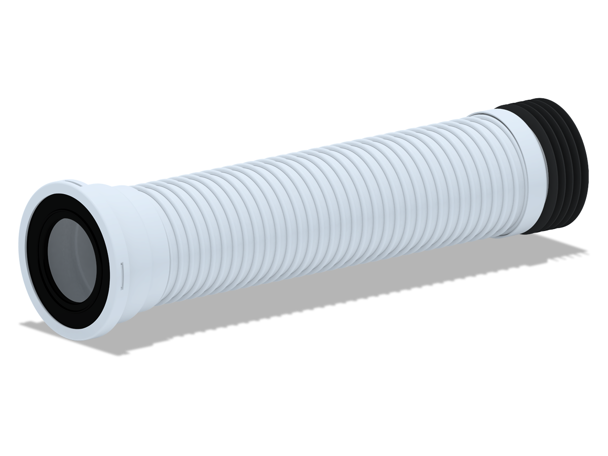 Удлинитель гибкий для унитаза АНИ Пласт K528 армированный обратного сжатия 280-540 мм