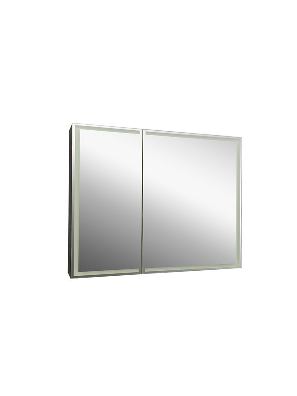 Зеркало-шкаф Mirror Box black Led 1000х800