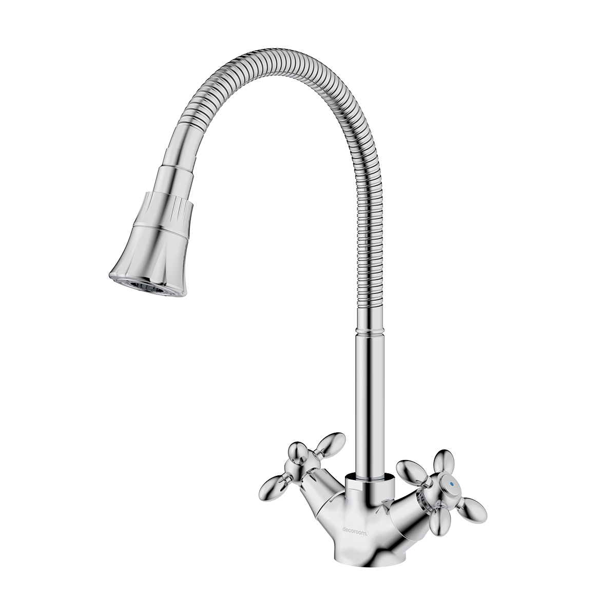 Смеситель DECOROOM DR53021 для кухни с гибким поворотным изливом