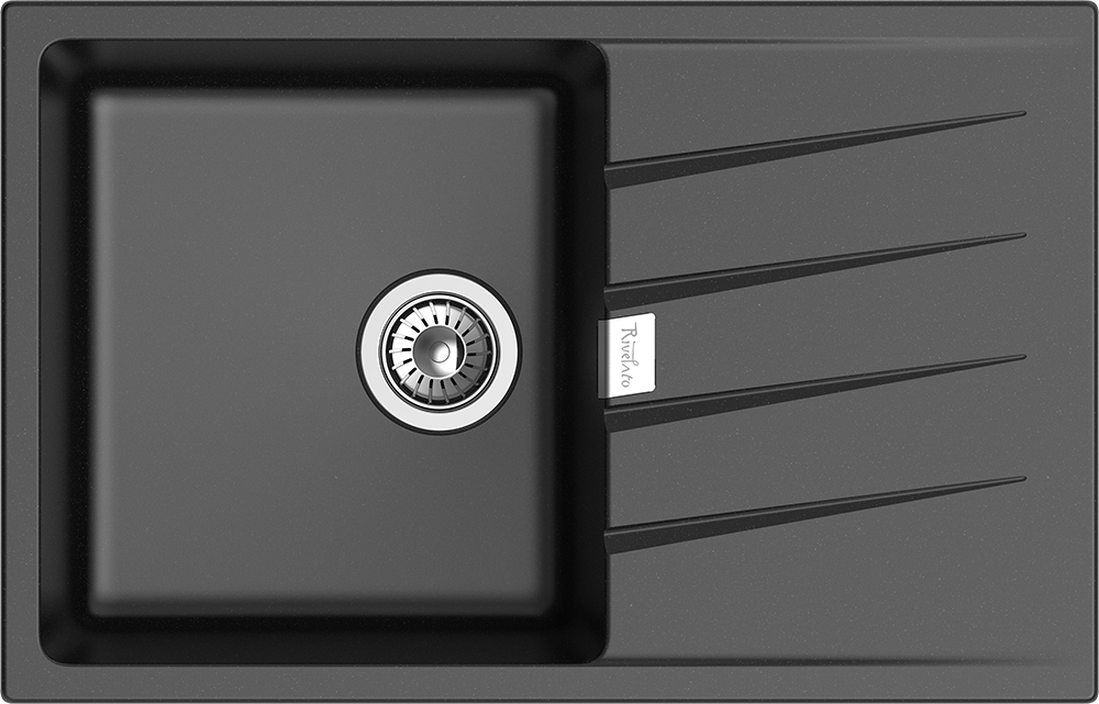 RIVELATO Мойка RAUM 78  1-чаша 780*500мм nero арт.