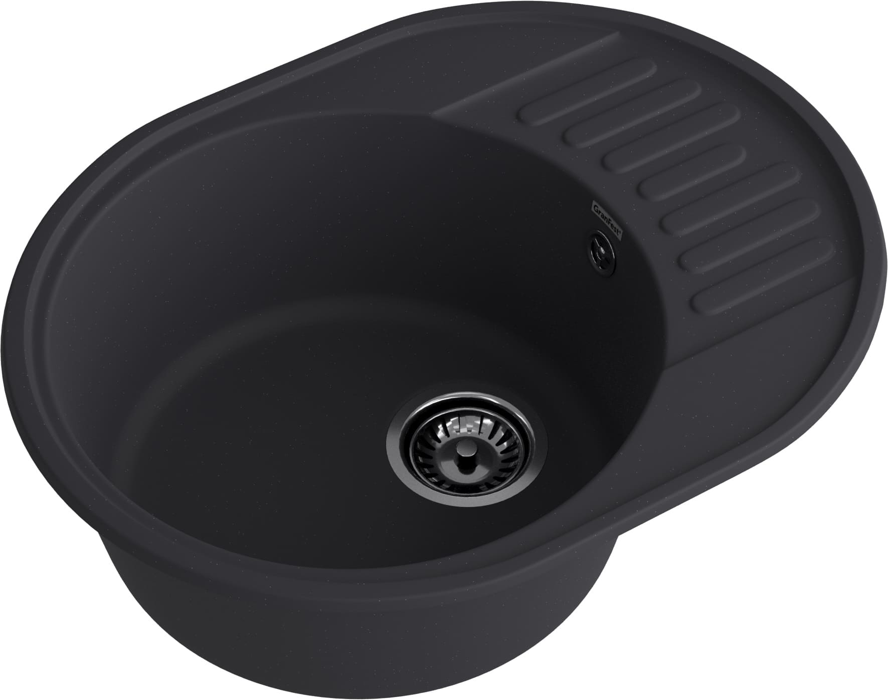 GranFest QUARZ (ECO-58) Мойка чаша+кр 620*480 (черный)