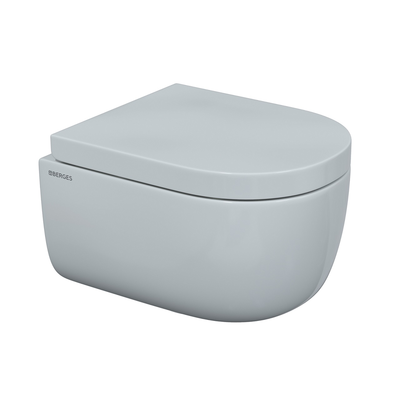 Унитаз подвесной EGO Rimless, сиденье дюропласт Toma SO, микролифт, быстросъем, белый, BERGES