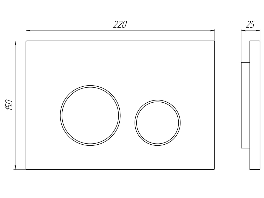 Инсталляция для унитаза 50 см АНИ Пласт WCP1131 1350х522х225 мм с круглой клавишей хром