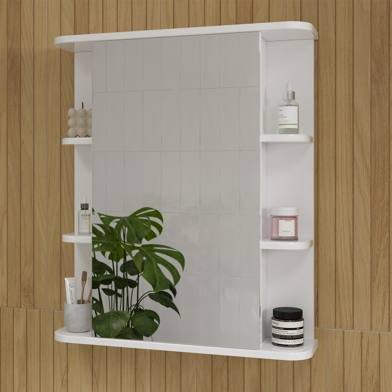 Шкаф зеркальный Onda 60, подвесной, белый, VOLNA