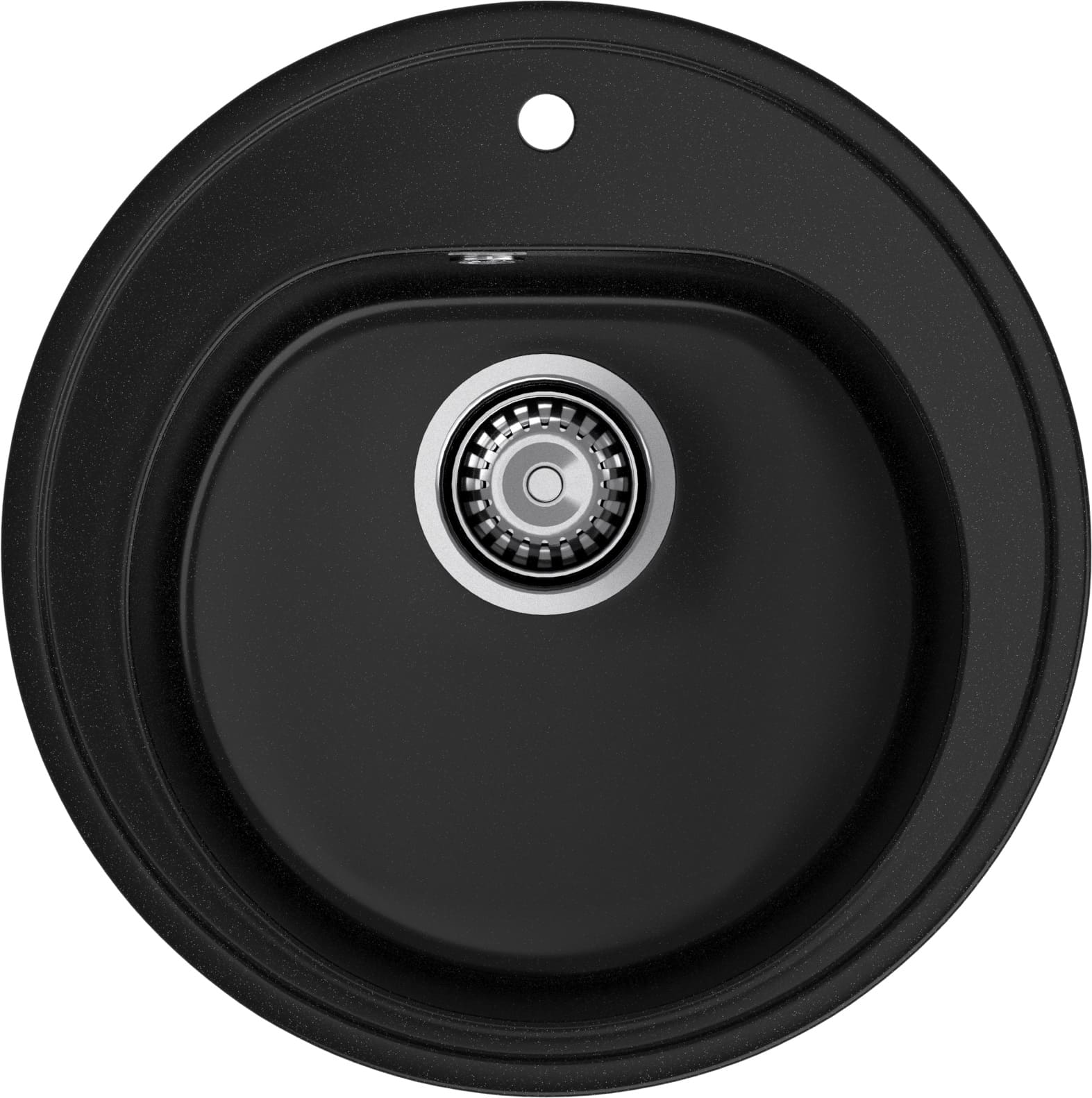 GRANFEST Мойка композит RONDO GF-R--510  D=510мм  черный   арт.GF-