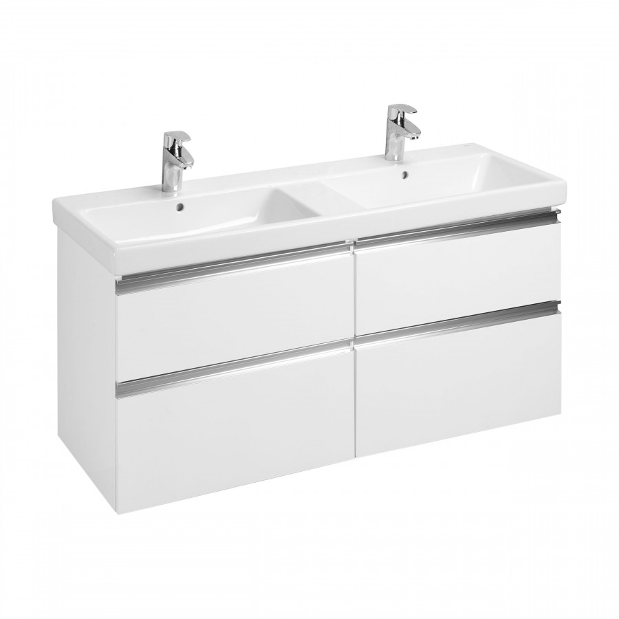 THE GAP модуль для раковины 1200, 1170x453x515, с 4 ящиками в цвете белый глянец