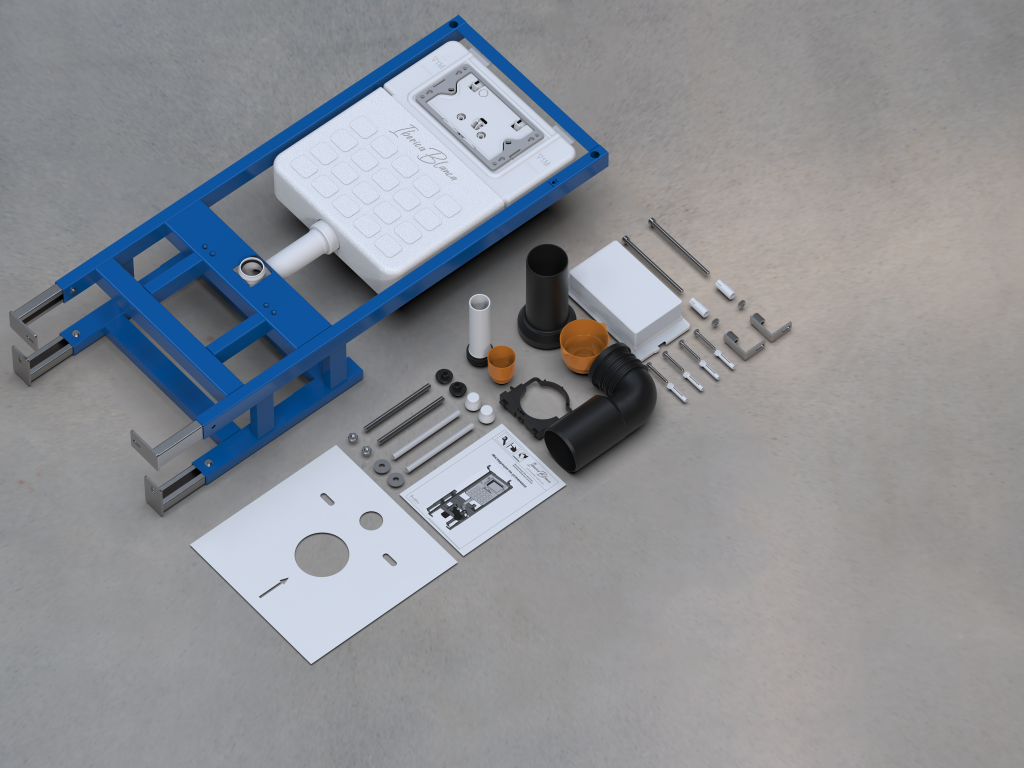 Инсталляция для подвесного унитаза IBERICA BLANCA SILENCIO LIBERO свободностоящая  (IB.002Lib)