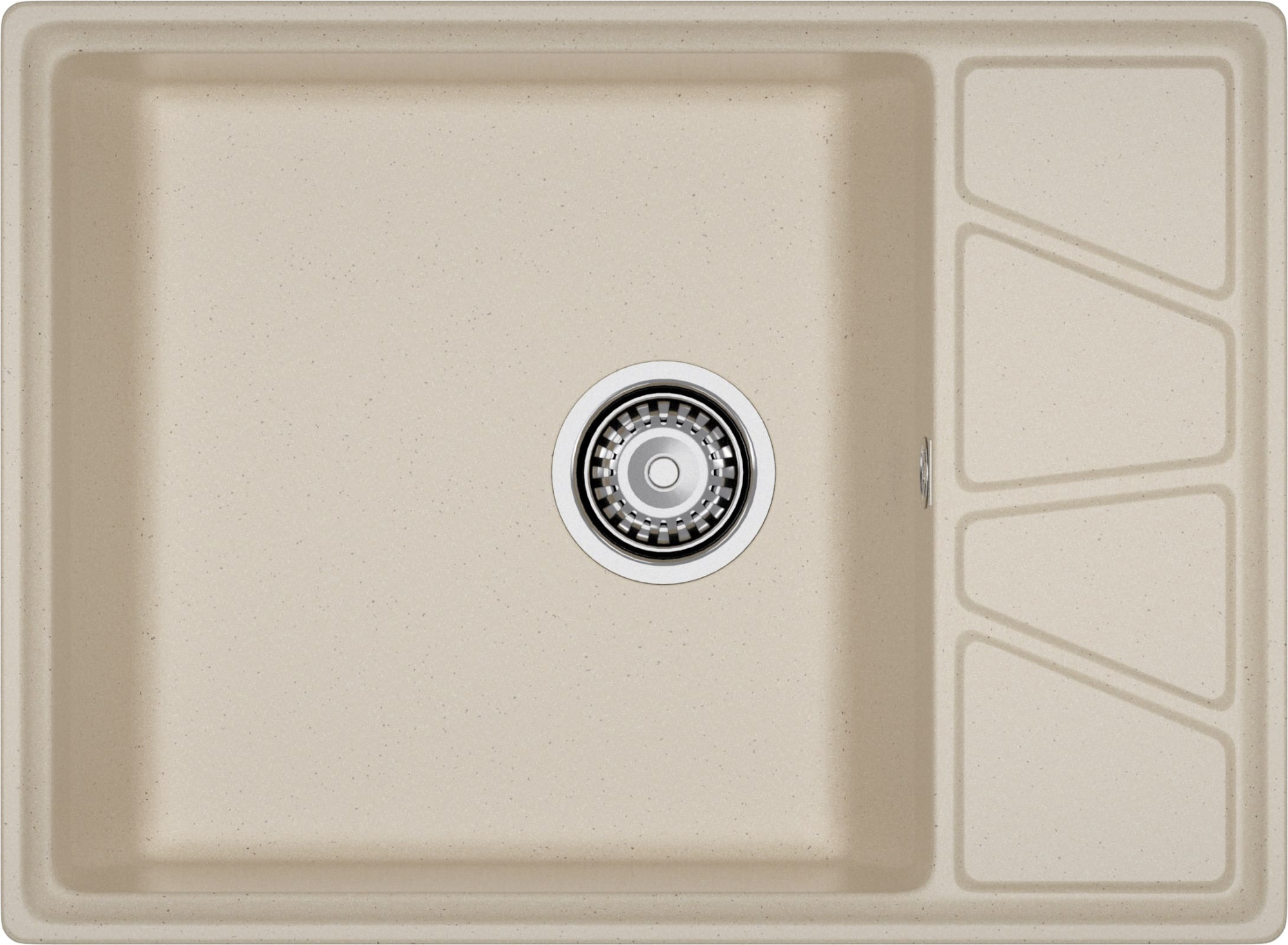 GRANFEST Мойка композит VERTEX, GF-V-680L, чаш+кр 680*500, кашемир