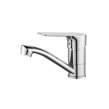 RS27 Смеситель для раковины, пов.излив 132мм, р/ОД, хром, ROS, RS27-22