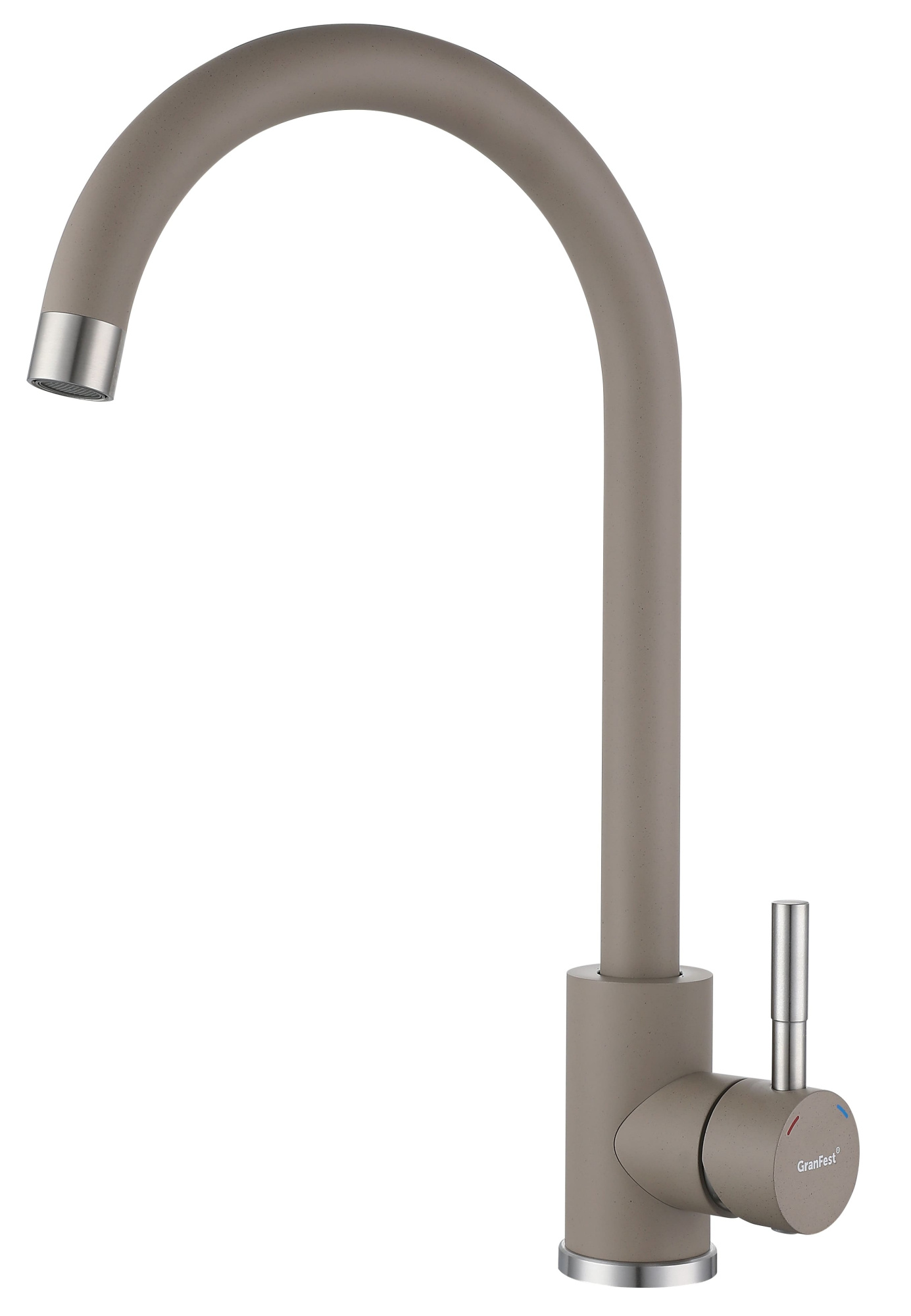 GRANFEST QUARZ Смеситель для кухни U-обр. D-35мм (песочный)